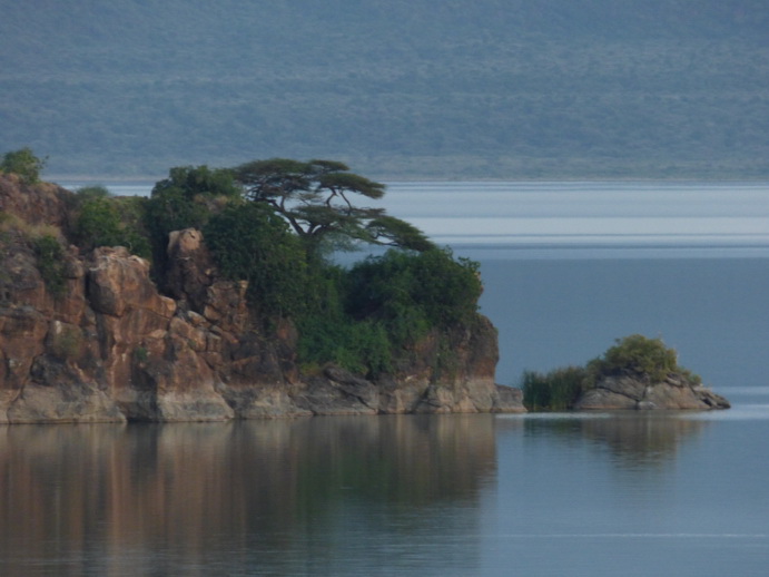 Kenia Lake Baringo Island Camp Sunsetrock